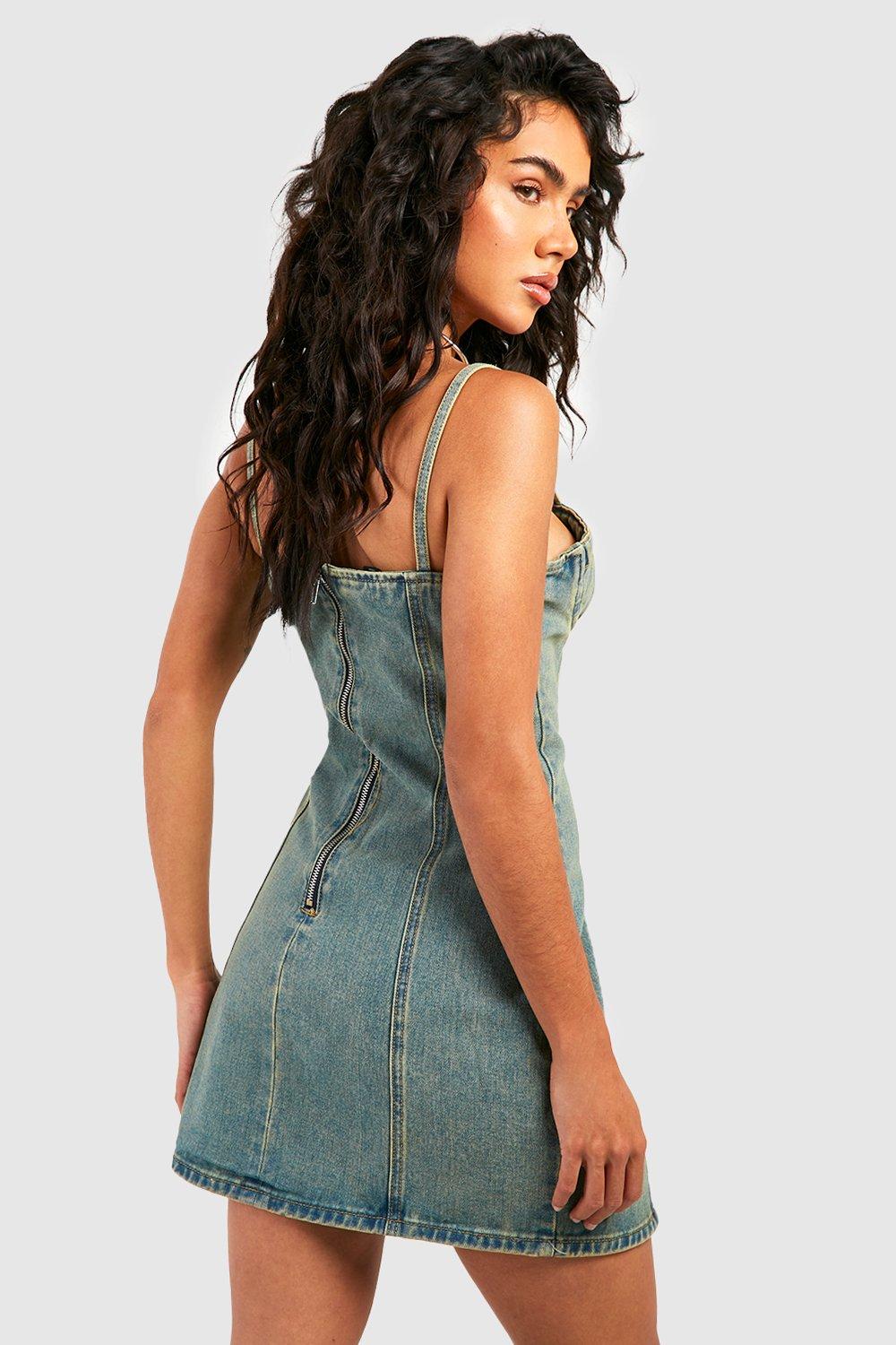 Mini hot sale jean dress